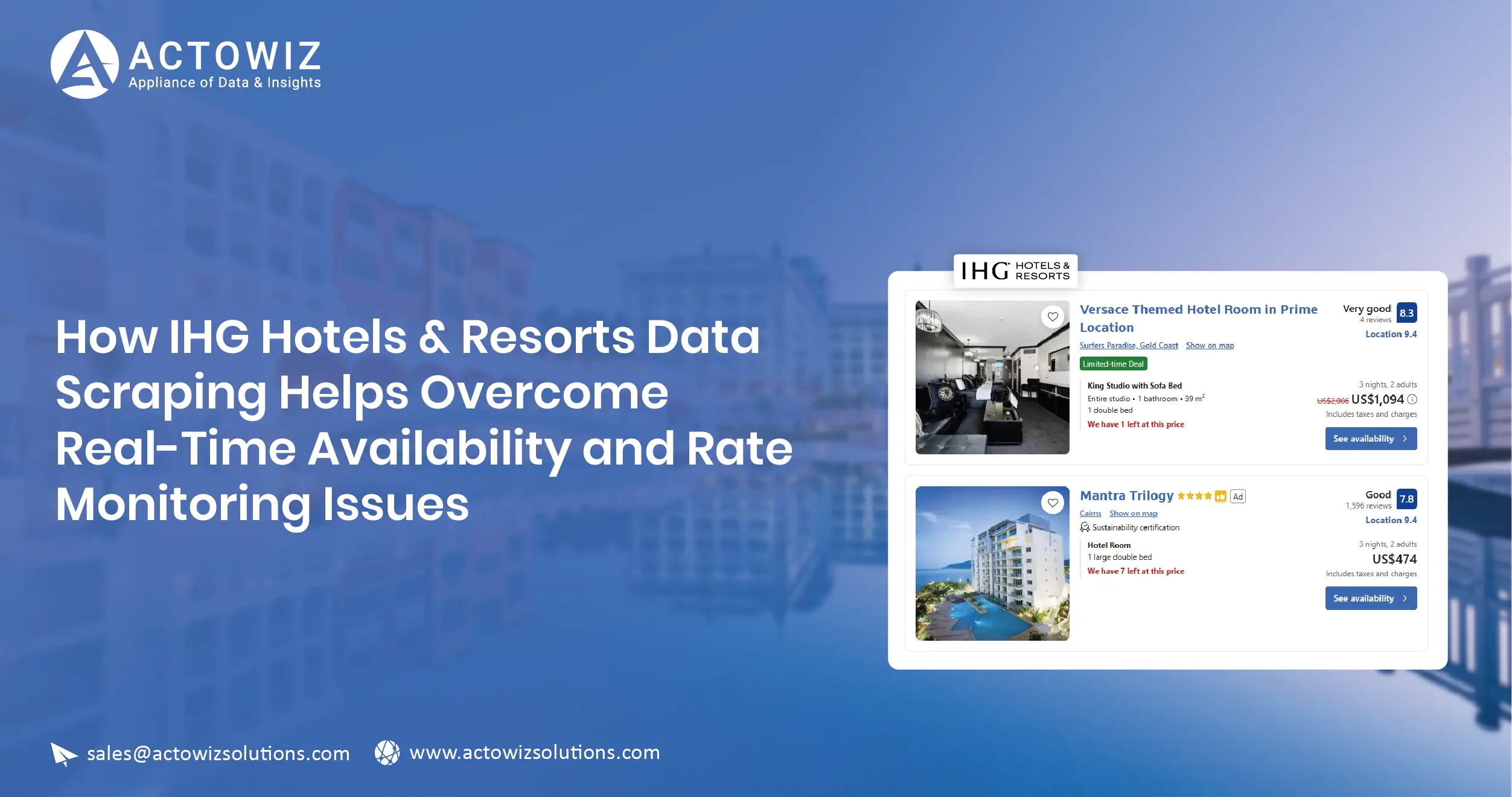 IHG Hotels & Resorts Data Scraping - Overcome Real-Time Availability
